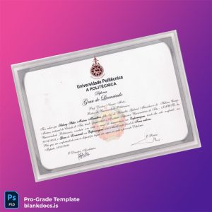 Blank Portugal Polytechnic University Bachelor's Degree Template Document Preview - BlankDocs