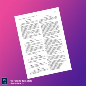 Blank Portugal University of the Azores Diploma Supplement Template Document Preview - BlankDocs