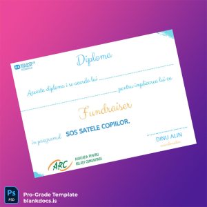 Blank Romania ARC Association Fundraiser Diploma Template Document Preview - BlankDocs