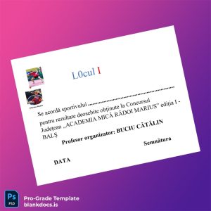 Blank Romania Academia Mică Rădoi Marius Certificate of Achievement Document Preview - BlankDocs