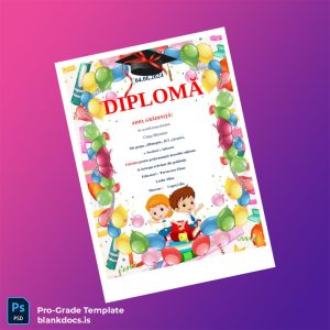 Blank Romania Adio Gradinita Preschool Diploma Document Preview - BlankDocs