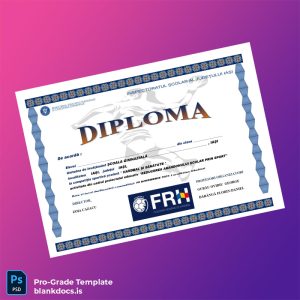 Blank Romania ŞCOALA GIMNAZIALĂ High School Diploma in Handball Document Preview - BlankDocs