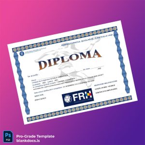 Blank Romania Şcoala Gimnazială Diploma in Handball Template Document Preview - BlankDocs