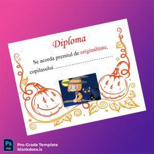 Blank Romania Diploma Halloween Certificate Document Preview - BlankDocs