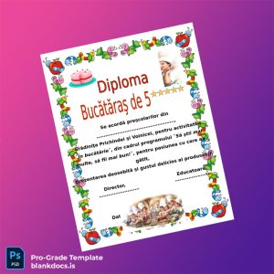 Blank Romania Grădinița Prichindei și Voinicei Kitchen Diploma Template Document Preview - BlankDocs