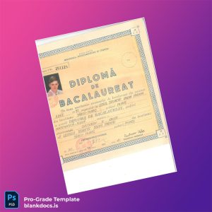Blank Romania Liceul Teoretic Bolyai Farkas Bacalaureat Diploma Template Document Preview - BlankDocs