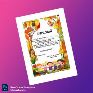 Blank Romania School Diploma Template Document Preview - BlankDocs