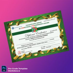Blank Romania Scola Gimnaziala _Take Ionescu_ Diploma Evaluator Template Document Preview - BlankDocs