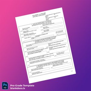 Blank Romania University Diploma Supplement Template Document Preview - BlankDocs