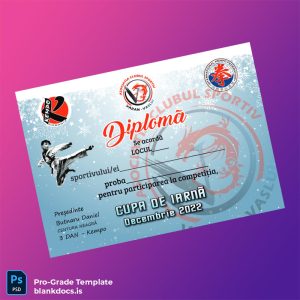 Blank Romania Varan Vaslui Sports Club Kempo Black Belt Certificate 3 Dan Certificate Document Preview - BlankDocs