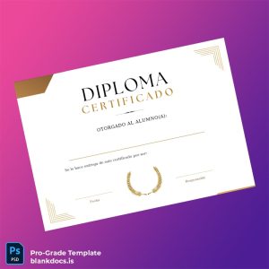 Blank Spain Academic Achievement Certificate Template Document Preview - BlankDocs