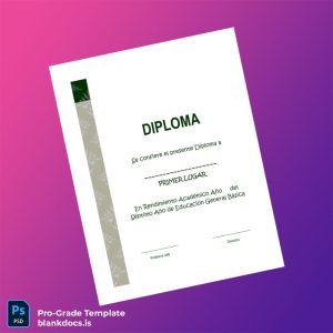 Blank Spain Education General Basic Diploma Template Document Preview - BlankDocs