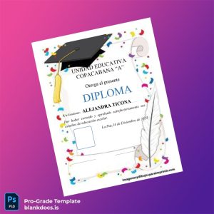 Blank Spain Educational Diploma Template Document Preview - BlankDocs