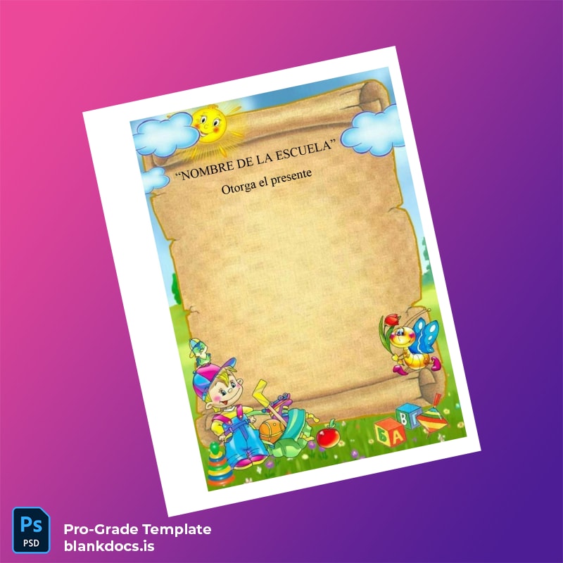 Blank Spain Educational Diploma Template page 3 Document Preview - BlankDocs