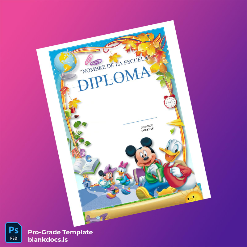 Blank Spain Educational Diploma Template page 5 Document Preview - BlankDocs