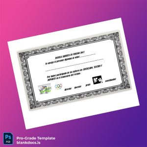 Blank Spain Escuela Abierta Summer School Diploma 2017 Document Preview - BlankDocs