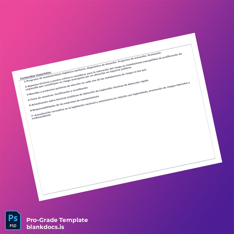 Blank Spain Foundation Estatal Diploma Template page 4 Document Preview - BlankDocs