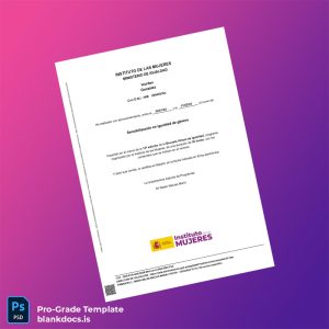 Blank Spain Instituto de las Mujeres Certificate in Gender Equality Awareness Template Document Preview - BlankDocs