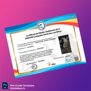 Blank Spain Official Environmental Certification Certificate Document Preview - BlankDocs