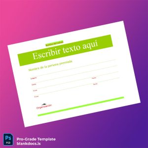 Blank Spain Organization Diploma Template Document Preview - BlankDocs