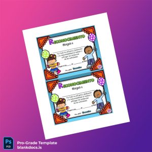 Blank Spain Recognition Certificate Template Document Preview - BlankDocs