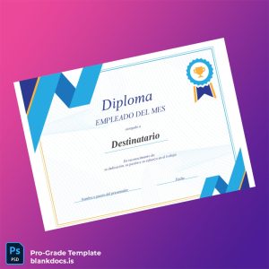 Blank Spain Recognition Diploma Template Document Preview - BlankDocs
