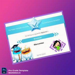 Blank Spain Smartick Welcome Diploma Template Document Preview - BlankDocs