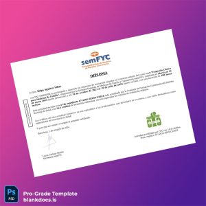 Blank Spain Society of Family and Community Medicine Clinical Echography Diploma Document Preview - BlankDocs