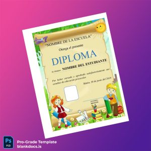 Blank Spain Unit of Education Diploma Template Document Preview - BlankDocs