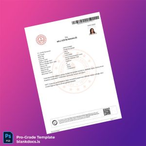 Blank Turkey Düzce Arsalan Anadolu High School High School Diploma Document Preview - BlankDocs