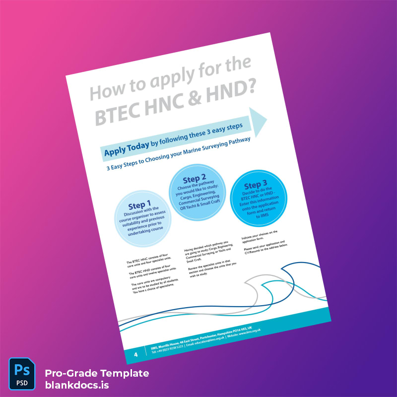 Blank UK International Institute of Marine Surveying Higher National Certificate in Marine Surveying page 4 Document Preview - BlankDocs