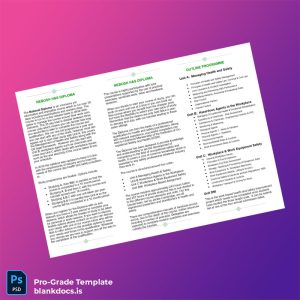 Blank UK NEBOSH National Diploma in Occupational Safety and Health Document Preview - BlankDocs