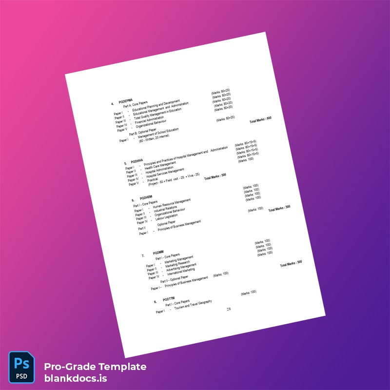 Blank UK Postgraduate Diploma in Adolescent Care and Counseling page 2 Document Preview - BlankDocs