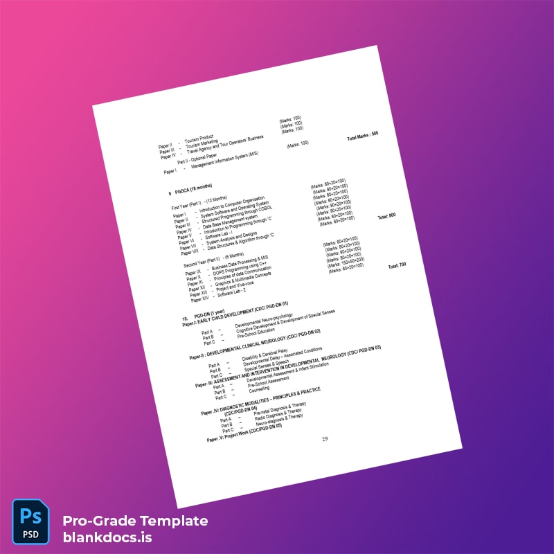 Blank UK Postgraduate Diploma in Adolescent Care and Counseling page 3 Document Preview - BlankDocs