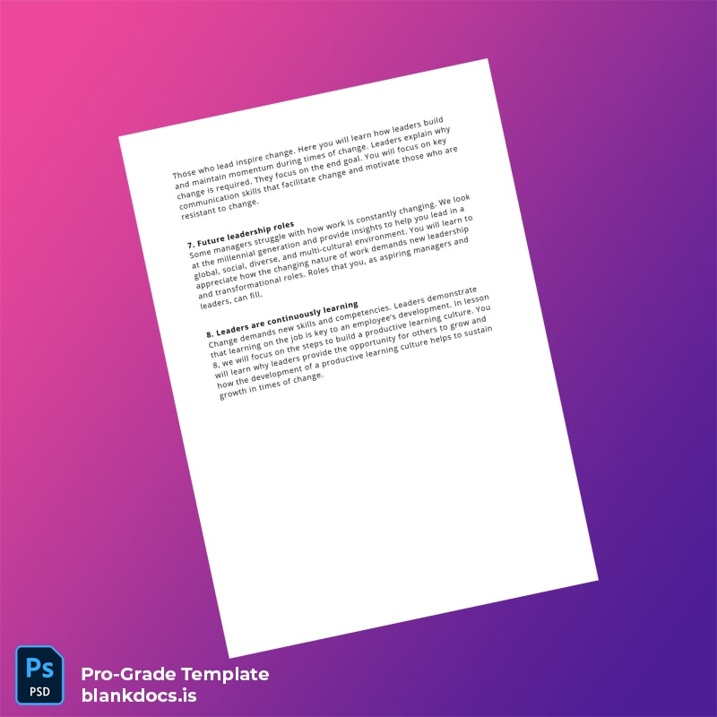 Blank UK Shaw Academy Diploma in Leadership Management Template page 3 Document Preview - BlankDocs