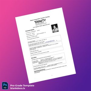 Blank UK Trinity College London LTCL Diploma in TESOL Document Preview - BlankDocs