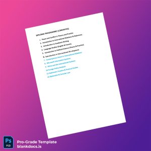 Blank UK University Name Diploma in International Relations Template Document Preview - BlankDocs