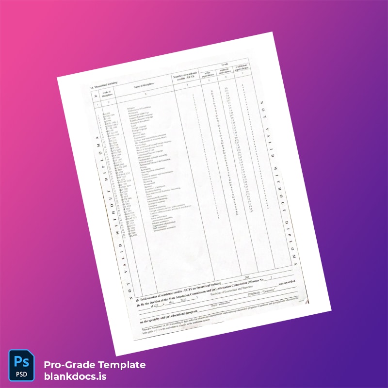 Blank USA Diploma Template page 7 Document Preview - BlankDocs