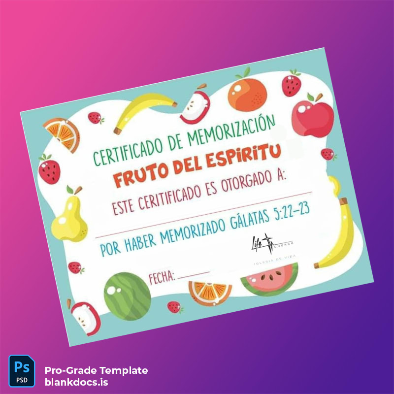 Blank USA Life Church Diploma Template Document Preview - BlankDocs