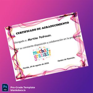 Blank USA Piyamda Certificate of Appreciation Template Document Preview - BlankDocs