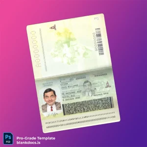 Passport PSD Template for ecuador passport psd template version 1